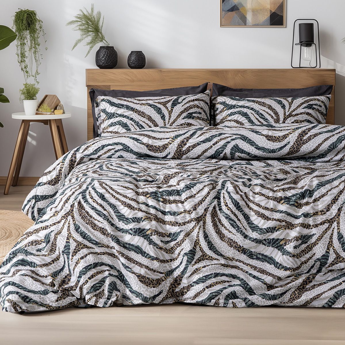 12258 Beauty Home Σετ πάπλωμα μονό Eris Art 12258 160x240 Πράσινο - Image 1