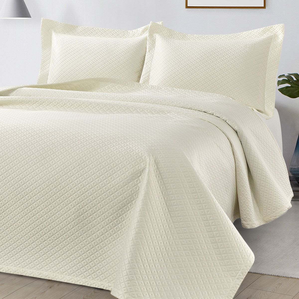 12310 Beauty Home Σετ Κουβερλί υπέρδιπλο Aidna Art 12310 230x250 Εκρού - Image 1