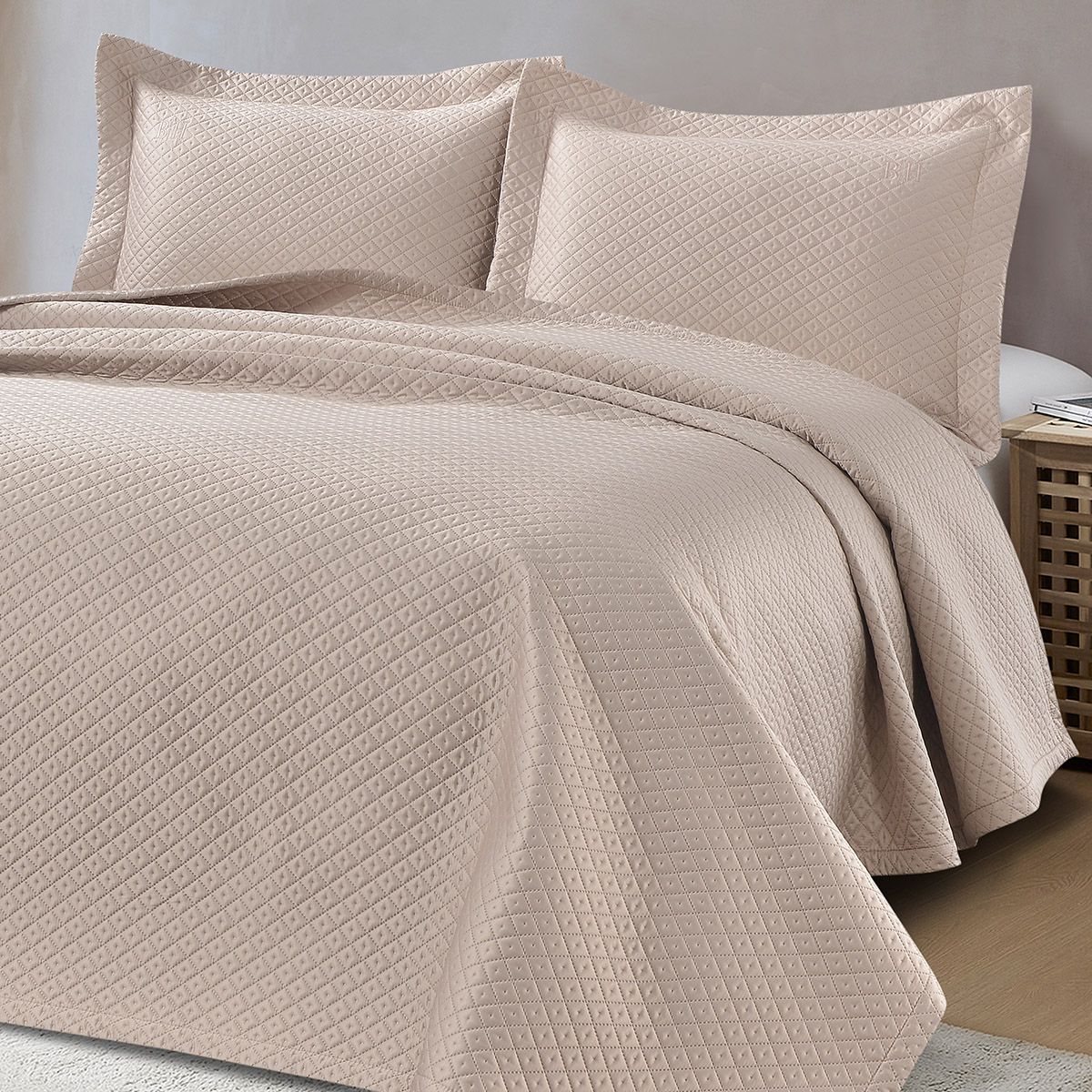 12313 Beauty Home Σετ κουβερλί υπέρδιπλο Cyrene Art 12313 230x250 Άμμου - Image 1