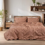 Beauty Home Σετ παπλωματοθήκη φανελένια μονή Frida Art 12336 160x240 Κεραμιδί