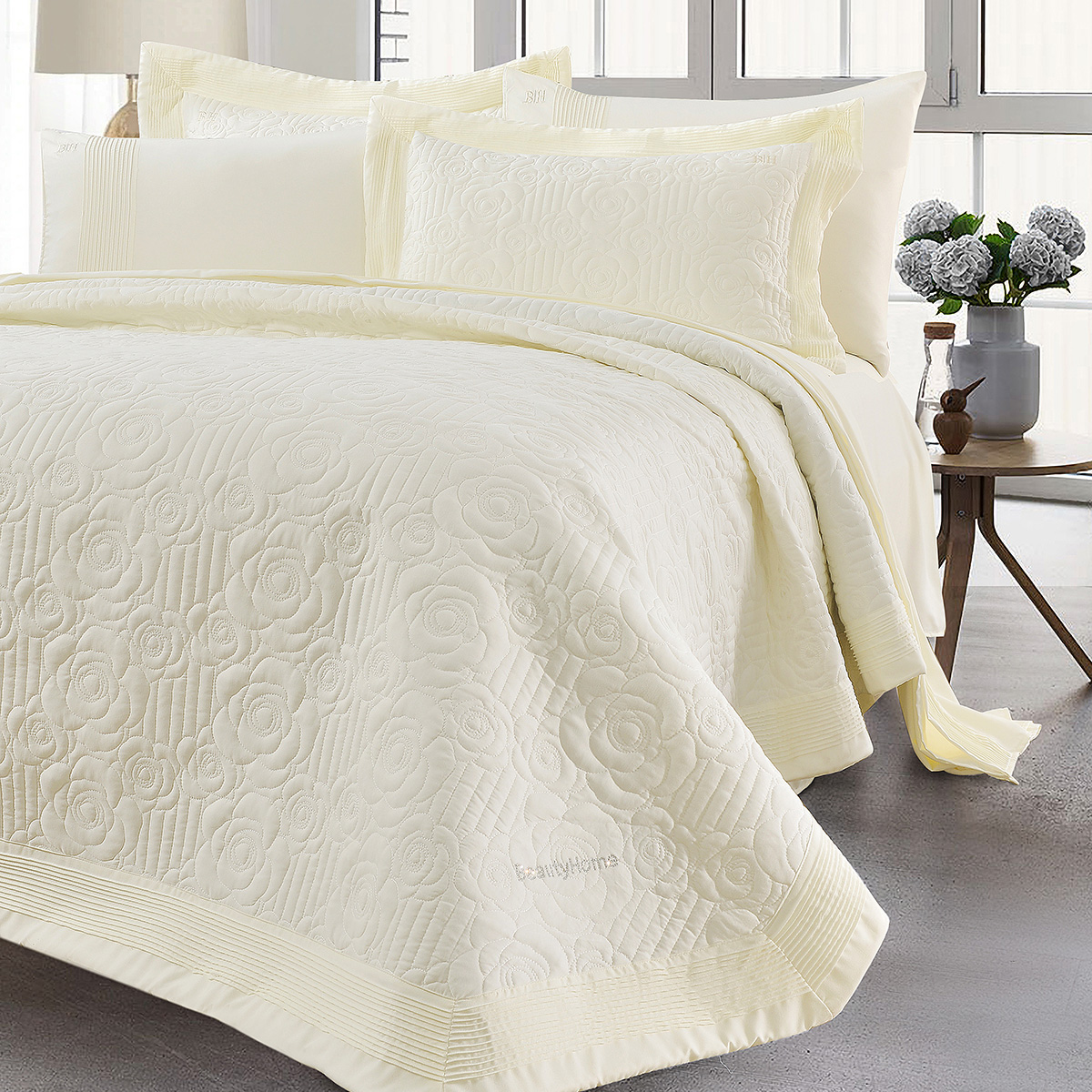 12501_ecru Beauty Home Σετ κουβερλί υπέρδιπλο Eros Art 12501 230x250 Εκρού - Image 1