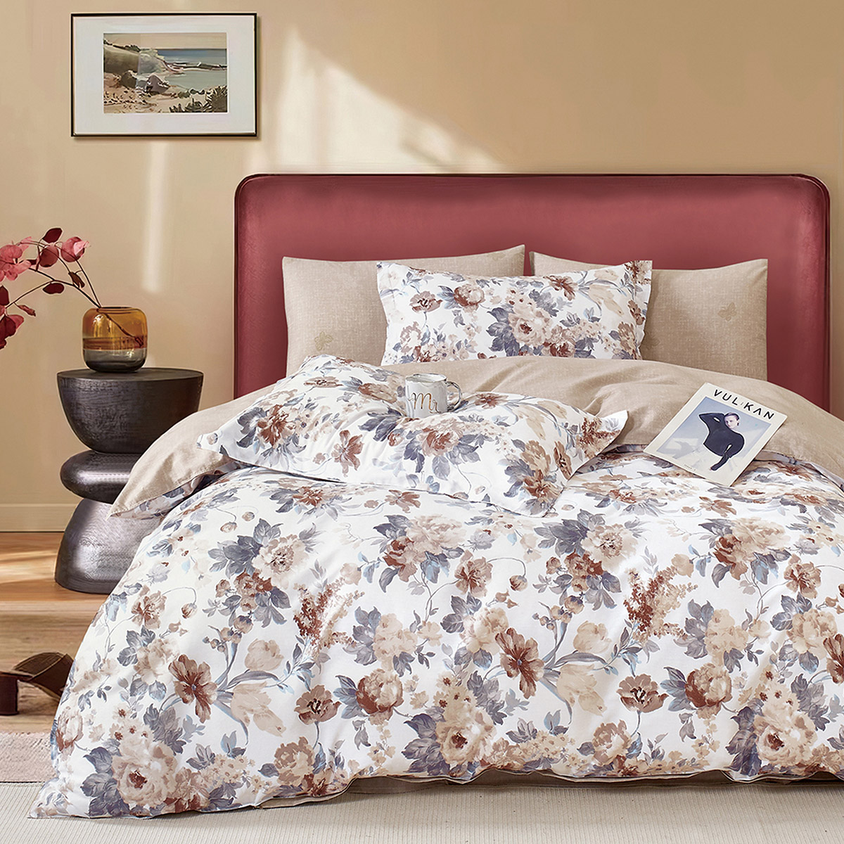 12603 Beauty Home Σετ πάπλωμα υπέρδιπλο Art 12603 Claudio 220x240 Μπεζ,Γκρι - Image 1