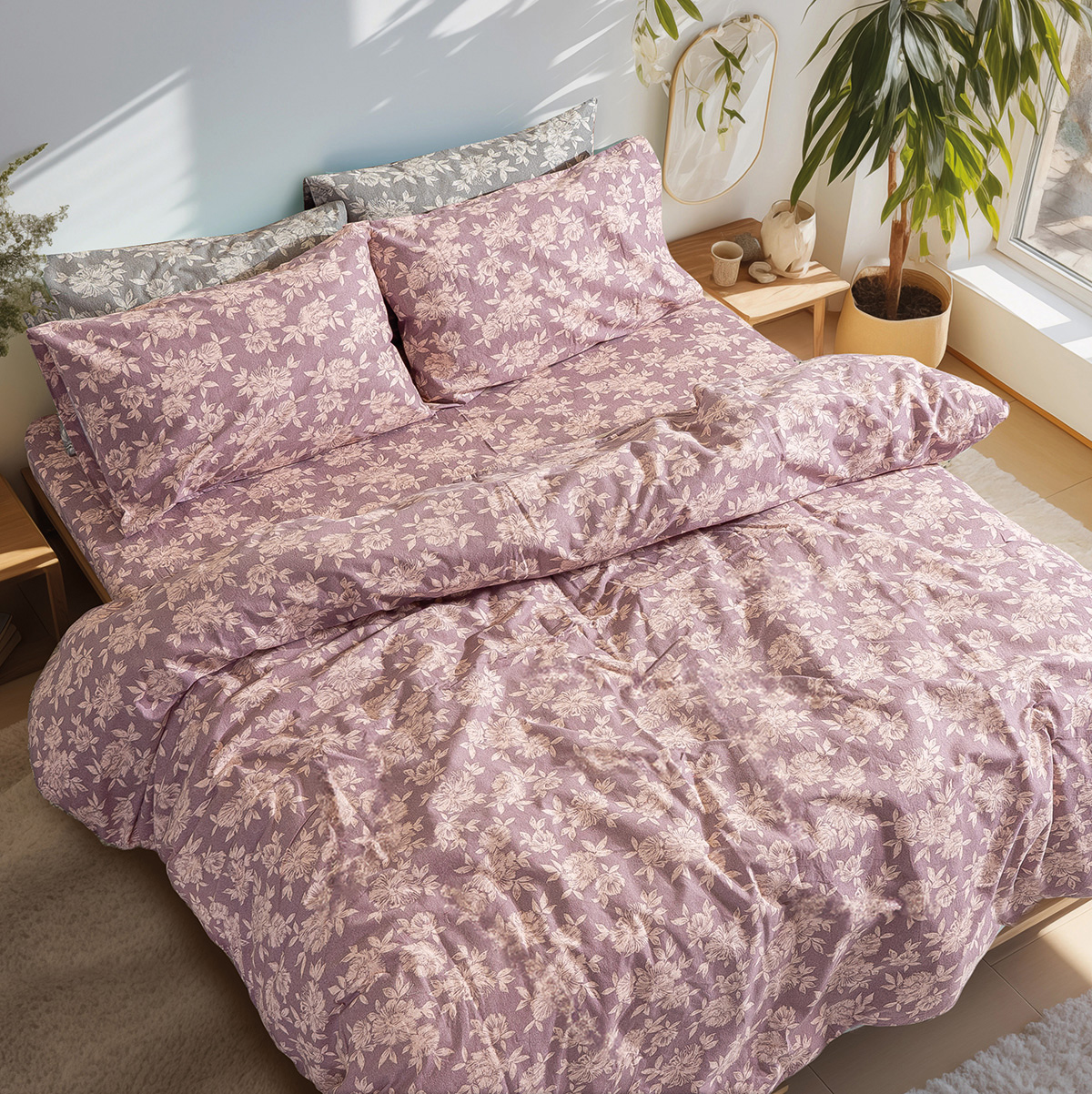 12635 Beauty Home Σετ σεντόνια φανελένια King Size Muscat Art 12635 270x260 Σάπιο Μήλο - Image 1