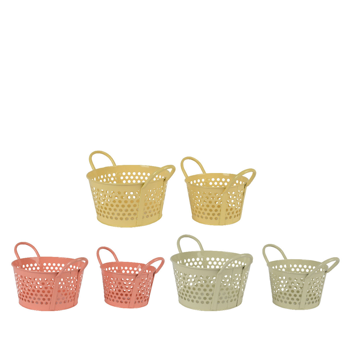 1520ffe9-073b-4571-ae70-bb16c2140f6b Beauty Home Μεταλλικά Καλάθια με χερούλι 29 x 21 x 16 cm , 24,5 x 16,5 x 15 cm ΣΕΤ 2 ΤΜΧ - Image 1