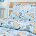 LINO Σετ Παιδική Παπλωματοθήκη (160x240) Jurrasic Nap Πετρόλ - Image 2