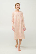 Βαμβακερό Φλοράλ Νυχτικό με Πατιλέτα