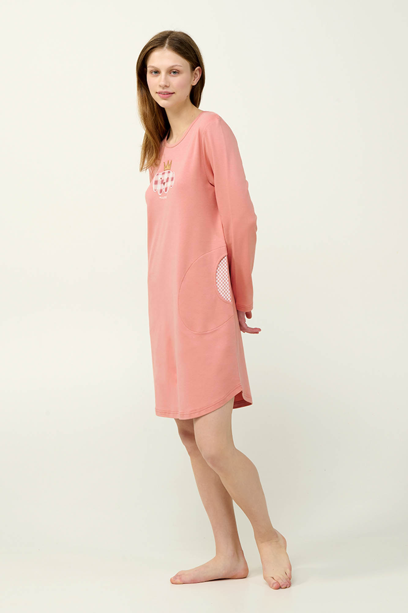 1_0036835222 Βαμβακερό Νυχτικό με Τσέπες - Image 1