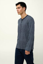 Ανδρική Βαμβακερή Πυτζάμα με Πατιλέτα