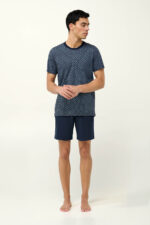 Ανδρική Βαμβακερή Πυτζάμα με Κοντό Μανίκι - Image 3