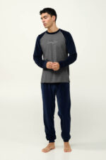 Ανδρική Velvet Πυτζάμα με Μανσέτες