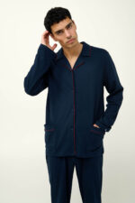 Ανδρική Βαμβακερή Πυτζάμα με Κουμπιά