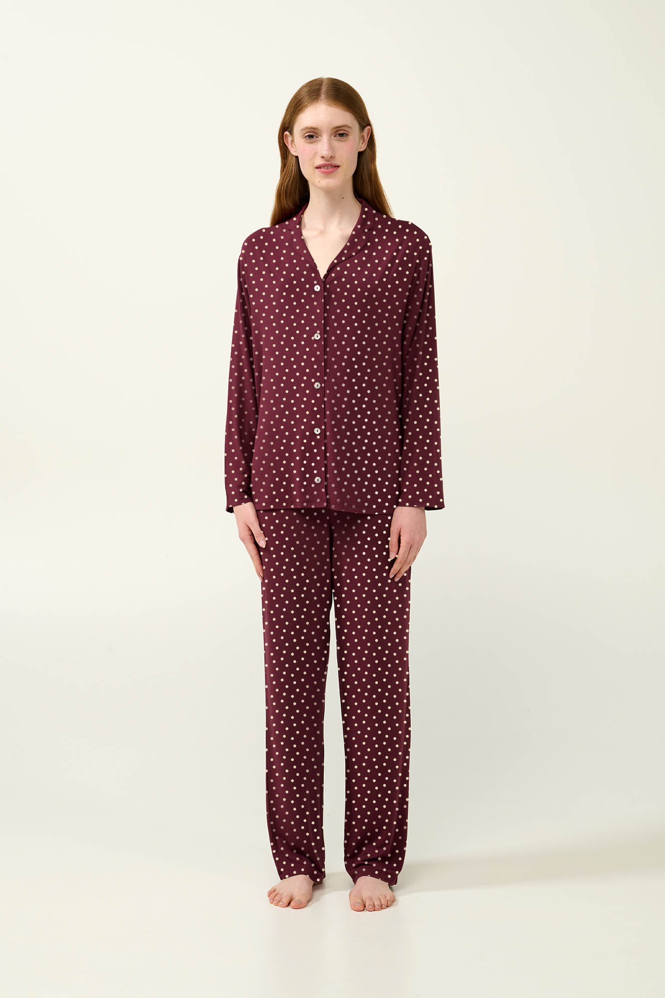 1_0178776804 Γυναικεία Πυτζάμα Micromodal με Κουμπιά - Image 1