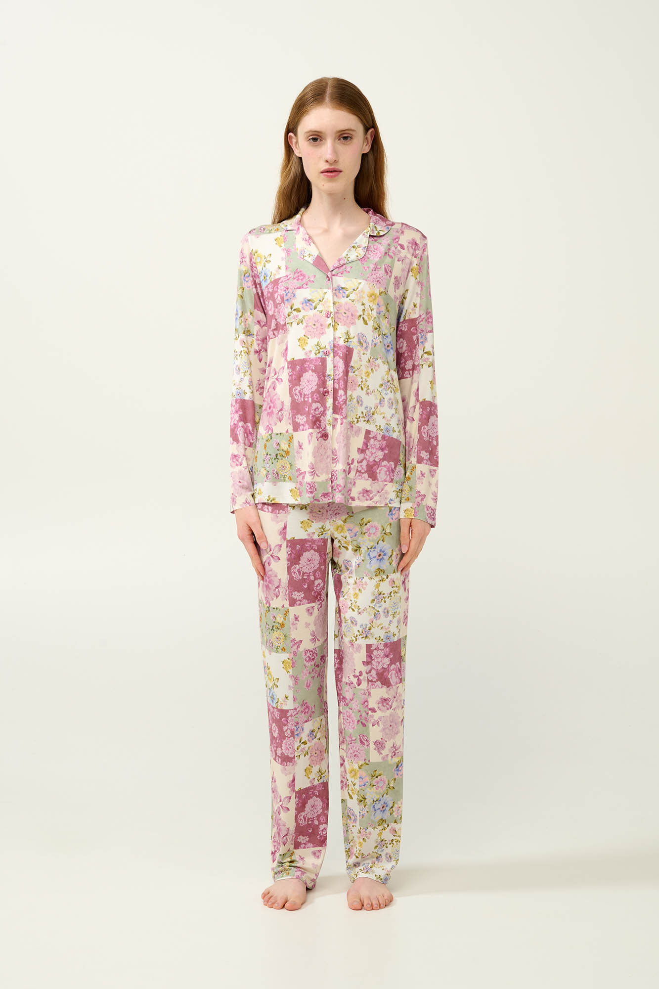 1_0244506968 Γυναικεία Κουμπωτή Πυτζάμα Micromodal - Image 1