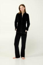 Γυναικεία Velvet Φόρμα με Φερμουάρ