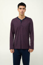 Ανδρική Βαμβακερή Πυτζάμα με Πατιλέτα