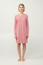 Βαμβακερό Γυναικείο Νυχτικό με Τύπωμα