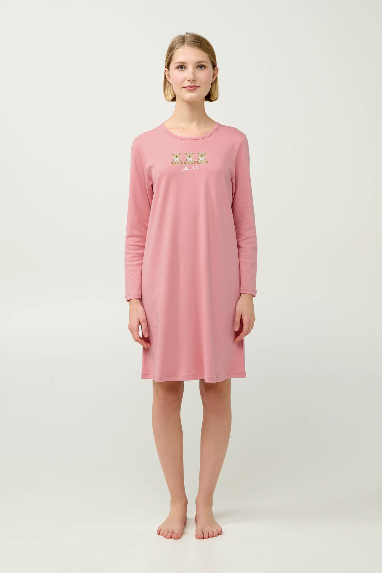 1_0320802484 Βαμβακερό Γυναικείο Νυχτικό με Τύπωμα - Image 1