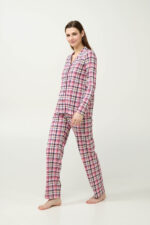 Κουμπωτή Καρό Γυναικεία Πυτζάμα