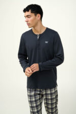 Ανδρική Βαμβακερή Πυτζάμα με Πατιλέτα