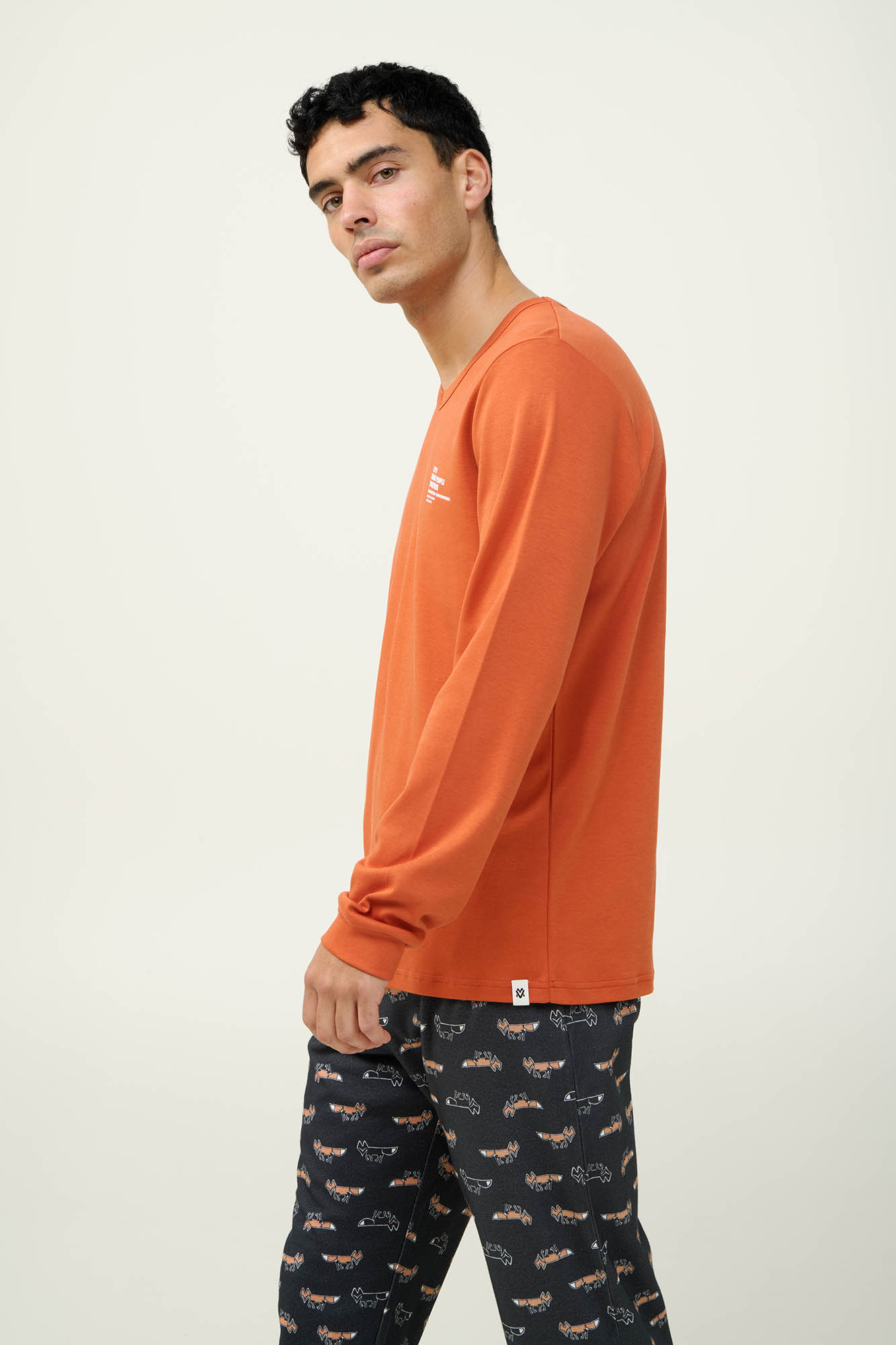 1_0352248051 Ανδρική Βαμβακερή Πυτζάμα με Μανσέτες - Image 1