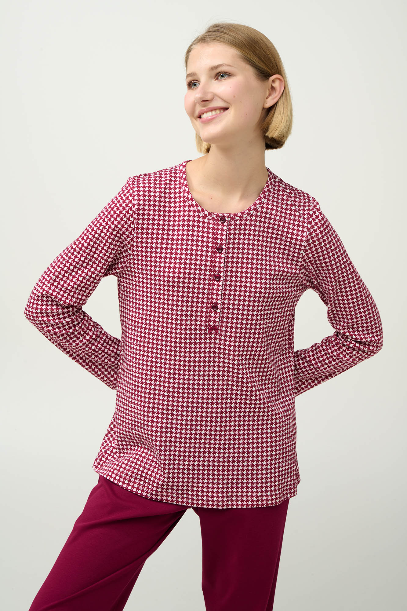 1_0370292995 Βαμβακερή Γυναικεία Πυτζάμα με Πατιλέτα - Image 1