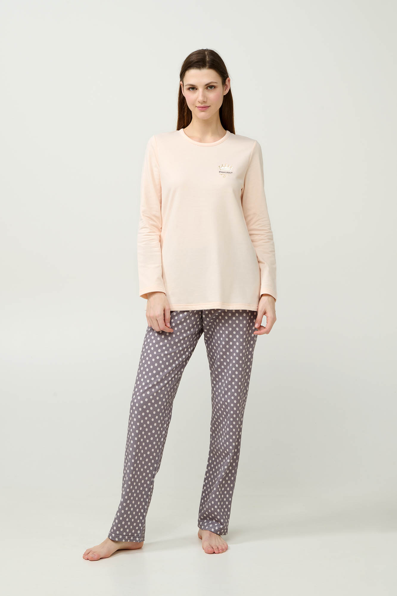 1_0412875104 Γυναικεία Βαμβακερή Φόυτερ Πυτζάμα - Image 1