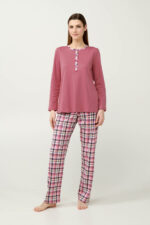 Βαμβακερή Γυναικεία Πυτζάμα με Πατιλέτα