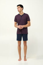 Ανδρική Βαμβακερή Πυτζάμα με Κοντό Μανίκι