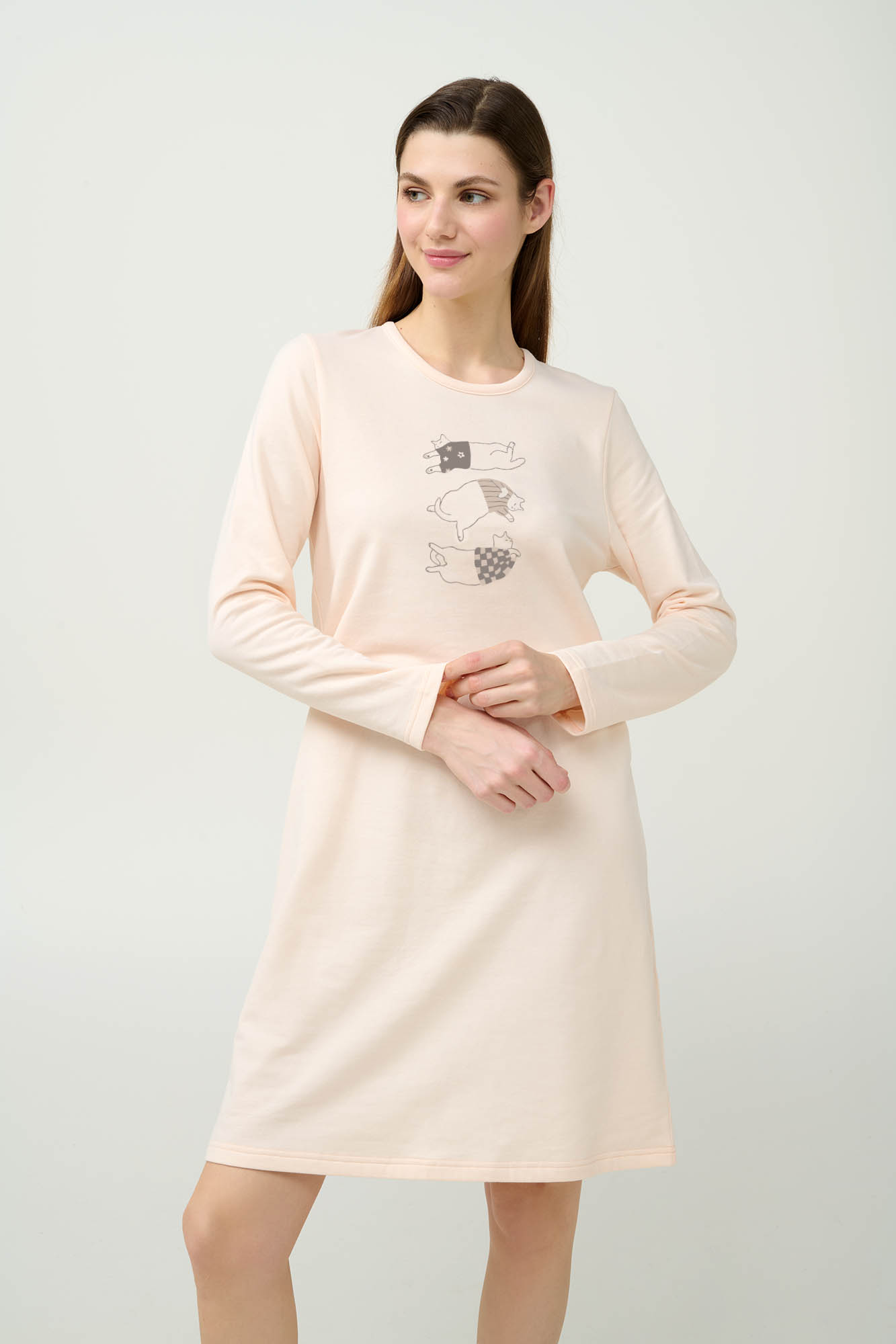 1_0435639667 Χειμερινό Βαμβακερό Φούτερ Νυχτικό - Image 1