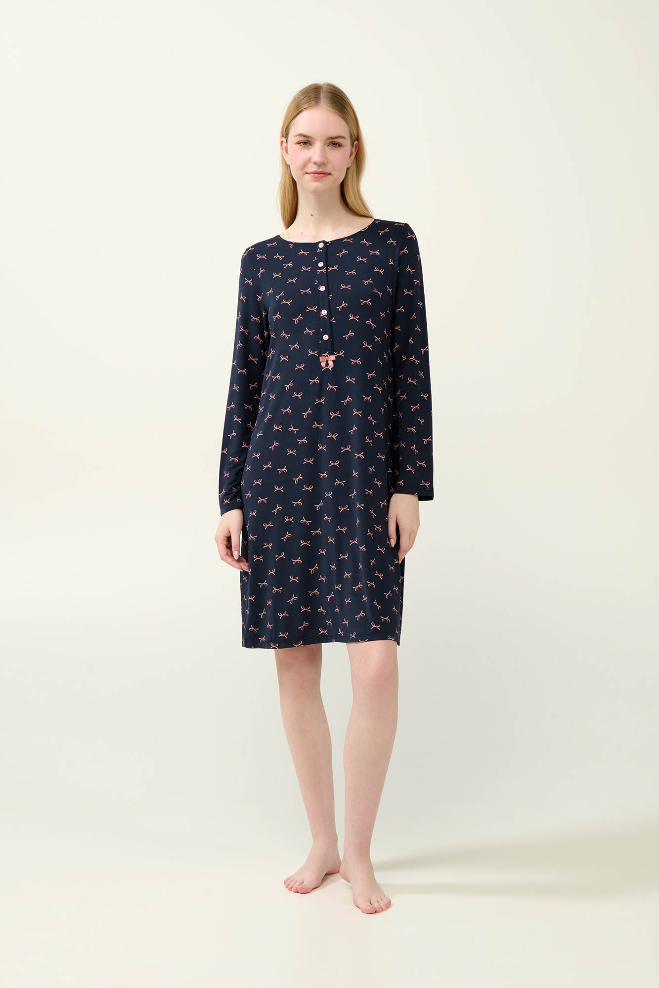 1_0515659026 Νυχτικό Micromodal με Φιόγκους και Πατιλέτα - Image 1