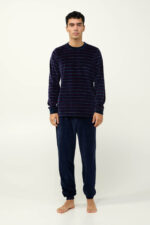 Ανδρική Velvet Πυτζάμα με Μανσέτες