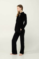 Γυναικεία Velvet Φόρμα με Φερμουάρ