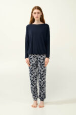 Γυναικεία Πυτζάμα Micromodal με Μανσέτες