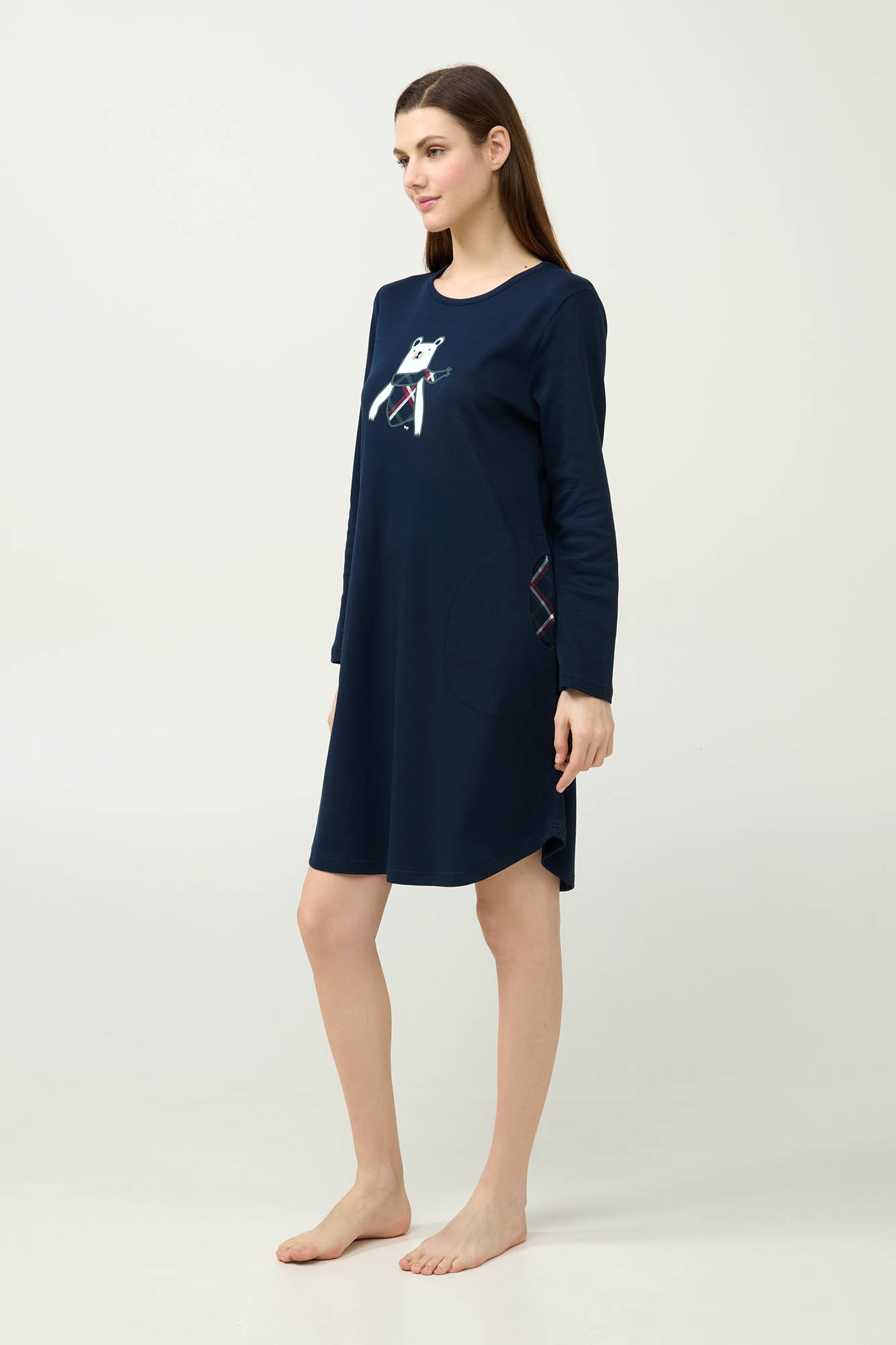 1_0839409814 Βαμβακερό Νυχτικό με Τσέπες - Image 1