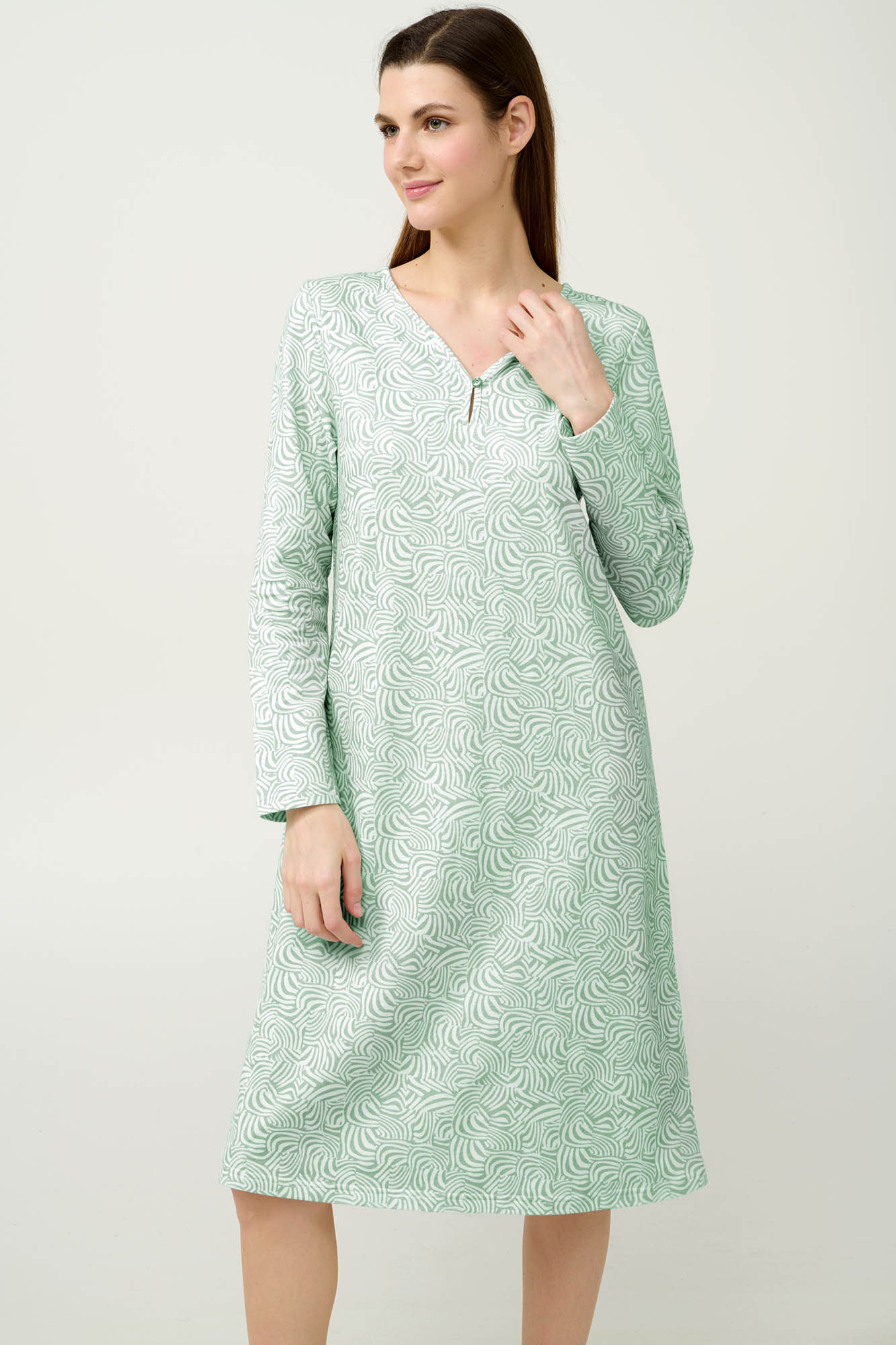 1_0891520851 Χειμερινό Βαμβακερό Φούτερ Νυχτικό - Image 1