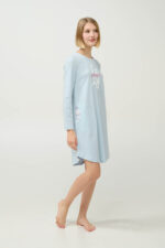 Γυναικείο Βαμβακερό Νυχτικό με Τσέπες