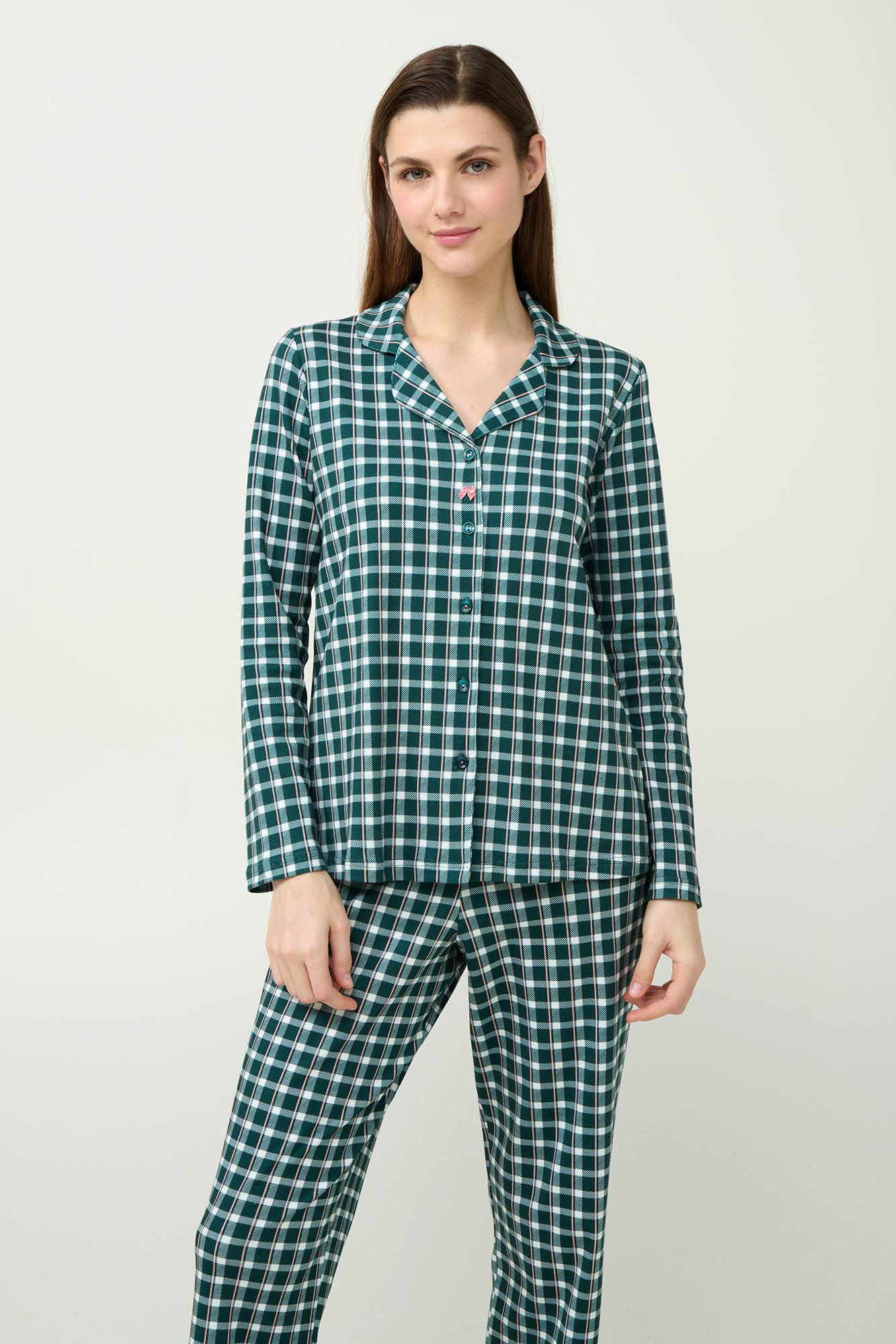 1_0960860343 Βαμβακερή Κουμπωτή Γυναικεία Πυτζάμα - Image 1