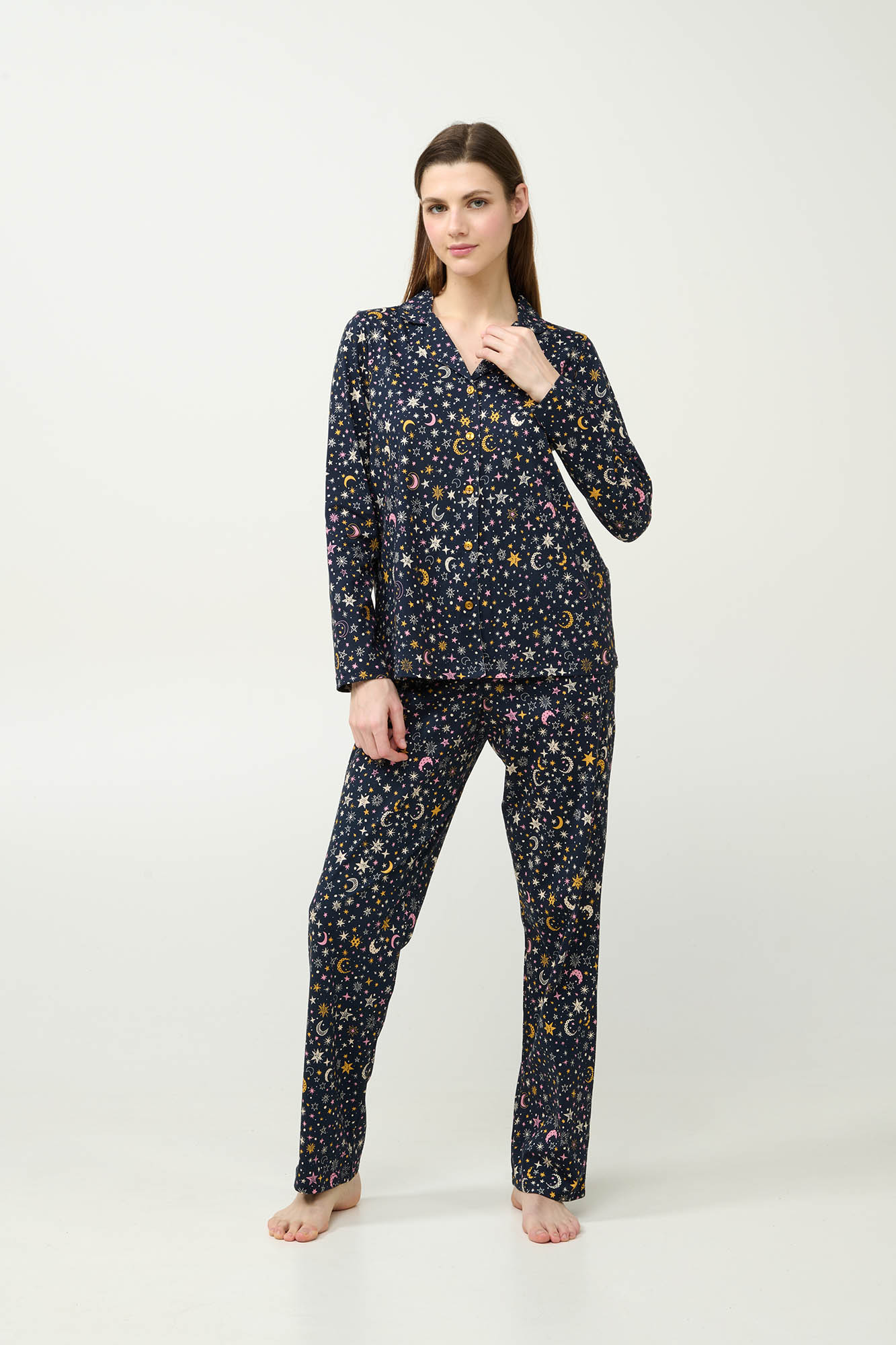 1_0961405475 Γυναικεία Βαμβακερή Κουμπωτή Πυτζάμα - Image 1