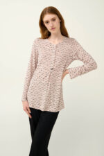 Γυναικεία Φλοράλ Πυτζάμα με Πιέτα