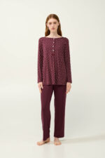 Γυναικεία Πουά Πυτζάμα Micromodal με Πατιλέτα