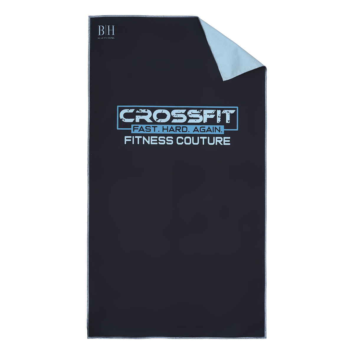 2202 Beauty Home Πετσέτα γυμναστηρίου Microfiber Art 2202 50x90 Μαύρο,Σιέλ - Image 1