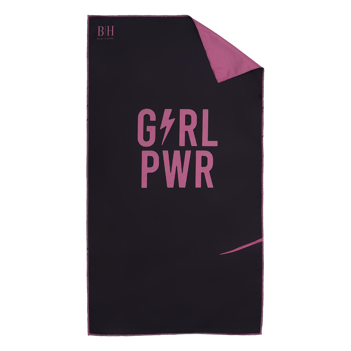 2207 Beauty Home Πετσέτα γυμναστηρίου Microfiber Art 2207 50x90 Μαύρο,Φουξ - Image 1