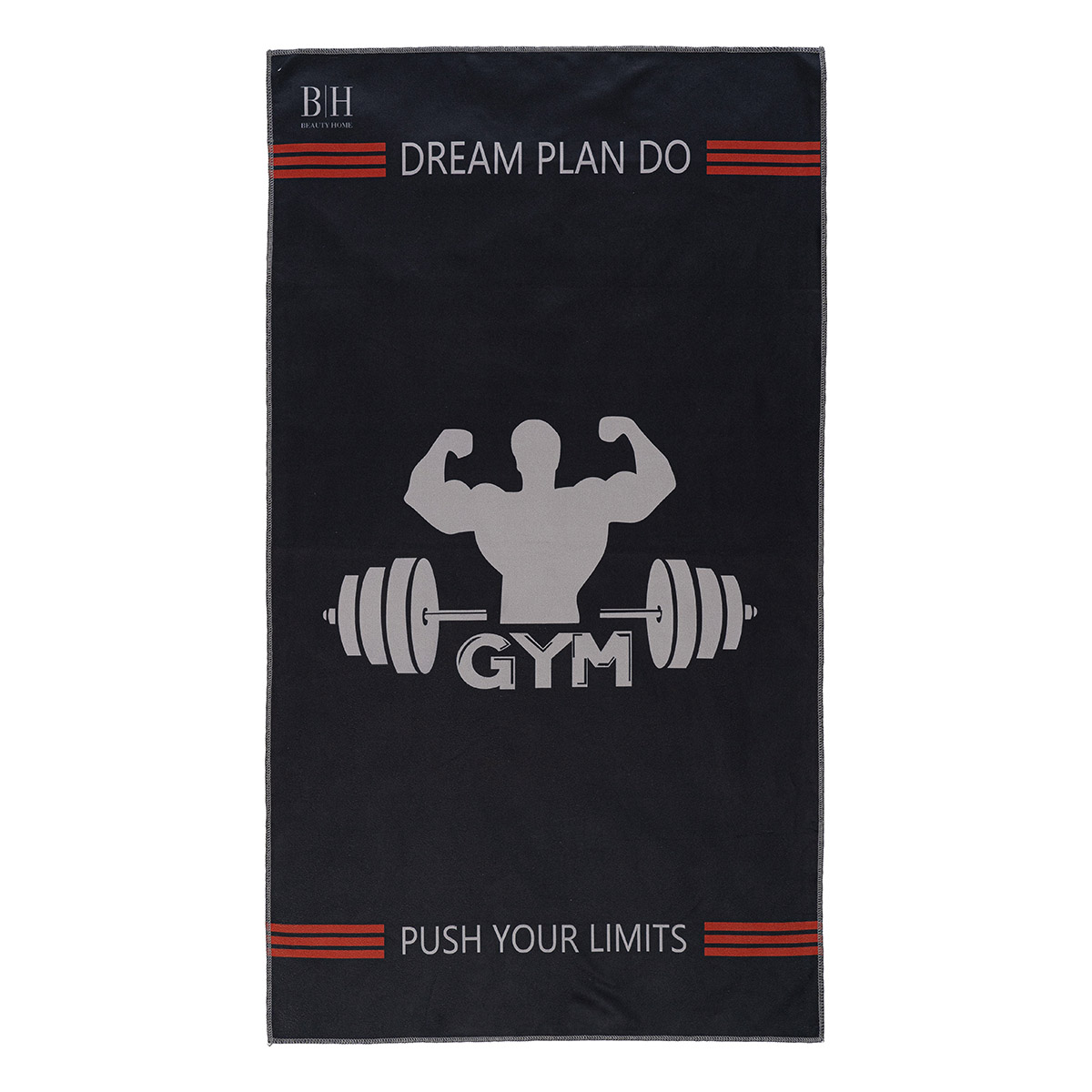 2242 Beauty Home Πετσέτα γυμναστηρίου Microfiber Art 2242 50x90 Μαύρο,Γκρι - Image 1