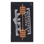 Beauty Home Πετσέτα γυμναστηρίου Microfiber Art 2243 50x90 Μαύρο,Γκρι