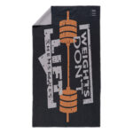 Beauty Home Πετσέτα γυμναστηρίου Microfiber Art 2243 50x90 Μαύρο,Γκρι - Image 2