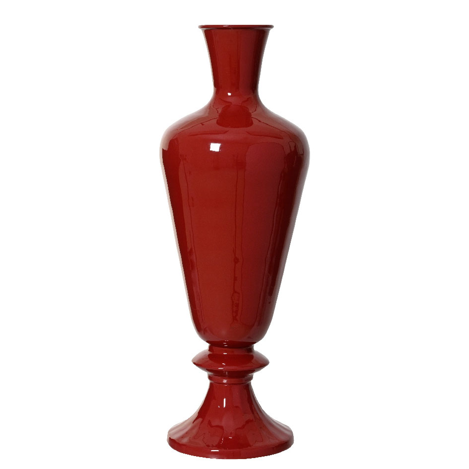 2897ce7e-5e9f-4c34-a982-eb0cc6af340a Beauty Home Μεταλλικό Βάζο Μπορντώ 30 x 77cm - Image 1