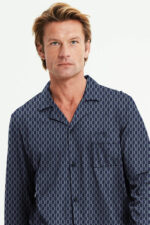 Ανδρική Βαμβακερή Κουμπωτή Πυτζάμα - Image 2