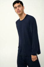 Ανδρική Πυτζάμα Micromodal με Μανσέτες - Image 2