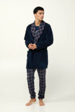 Ανδρική Σταυρωτή Fleece Ρόμπα - Image 2