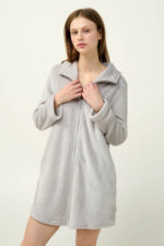 Γυναικεία Fleece Ρόμπα με Φερμουάρ - Image 2